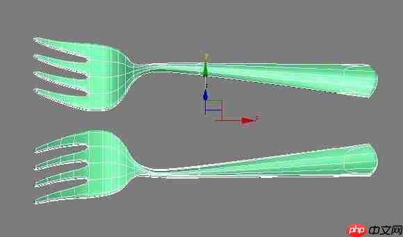 3DMAX设计出叉子建模