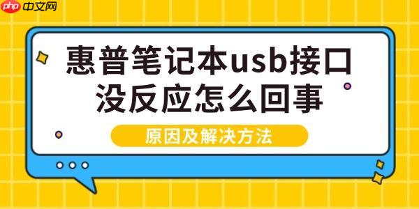 惠普笔记本usb接口没反应怎么回事 原因及解决方法