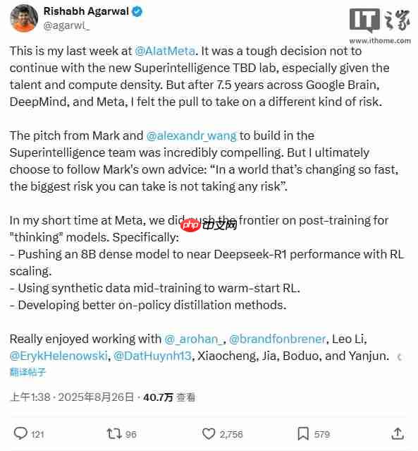 两名 OpenAI 研究员跳槽 Meta 不足一个月又跳回