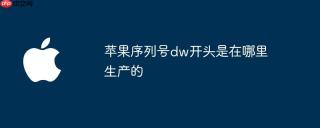 苹果序列号dw开头是在哪里生产的