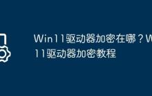 Win11驱动器加密在哪？Win11驱动器加密教程