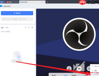 WPS office中金山会议怎么开启视频镜像