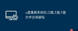 u盘重装系统后,D盘,E盘,F盘文件还保留吗