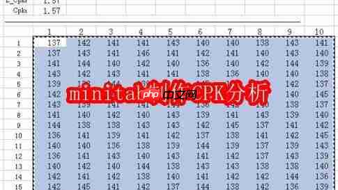 minitab制作CPK分析