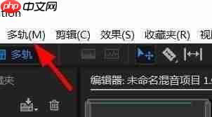 audition添加单声轨道的方法