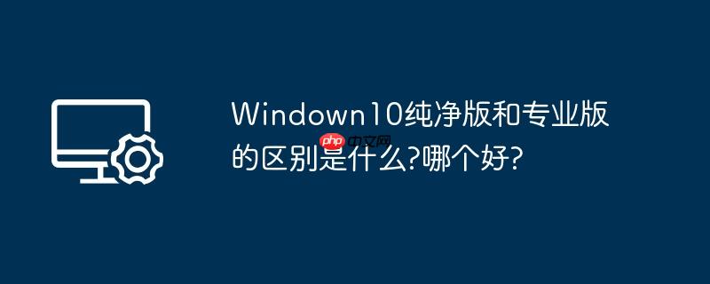 windown10纯净版和专业版的区别是什么?哪个好?
