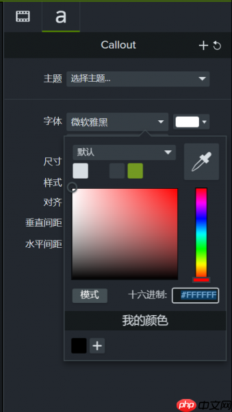 Camtasia怎么改变字体颜色