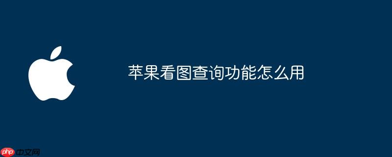 苹果看图查询功能怎么用