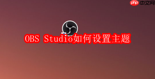 obs studio如何设置主题