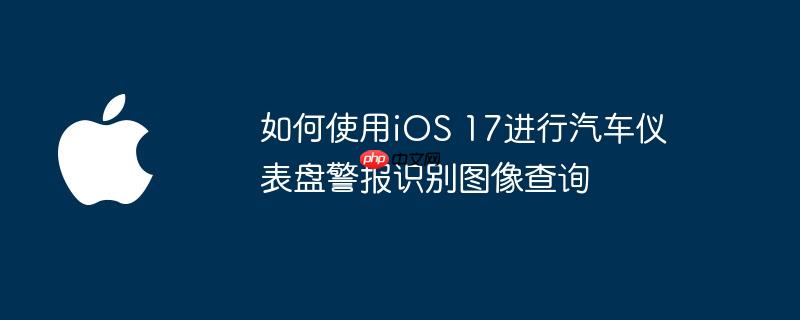 如何使用ios 17进行汽车仪表盘警报识别图像查询