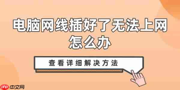 电脑网线插好了无法上网怎么办 查看详细解决方法
