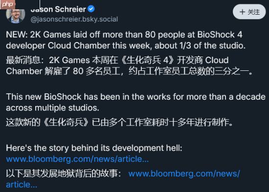 知名记者爆料:《生化奇兵4》开发商裁员超3成!