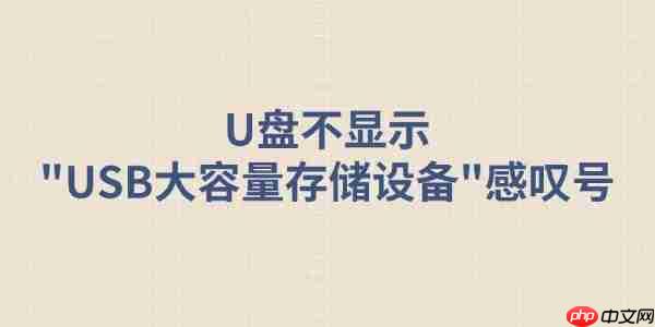 U盘不显示