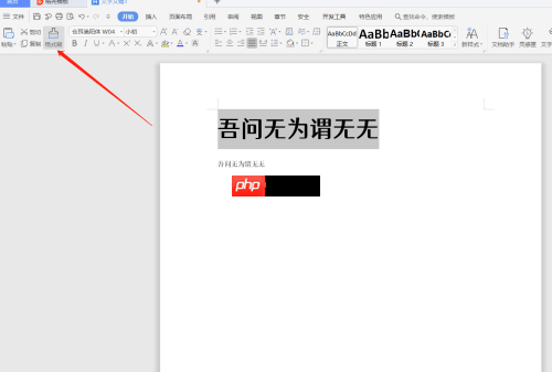 wps格式刷怎么用