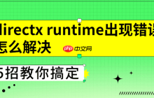 directx runtime出现错误怎么解决 5招教你搞定