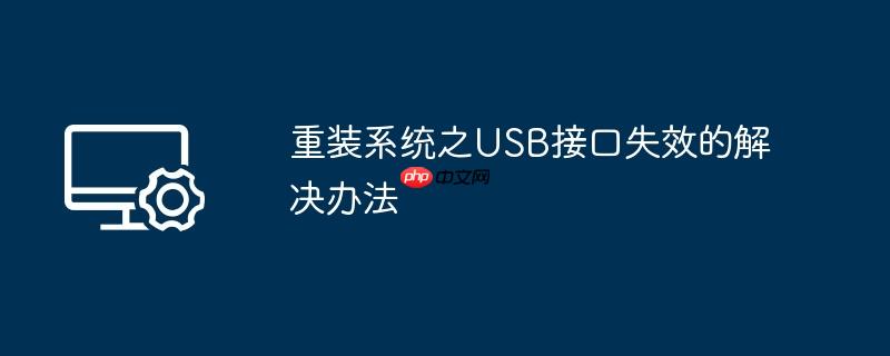 重装系统之usb接口失效的解决办法