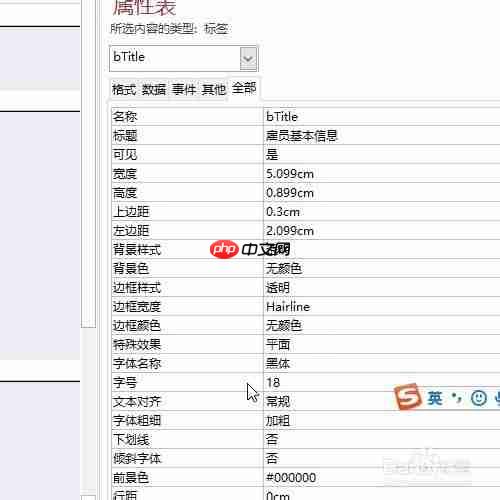 access怎么設置窗體頁眉標簽