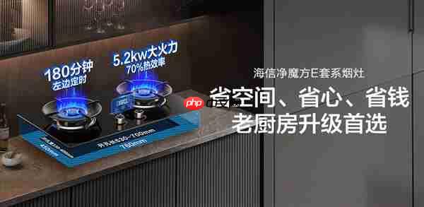 老厨房换新首选|海信净魔方E套系 省空间、省心、省钱一次到位
