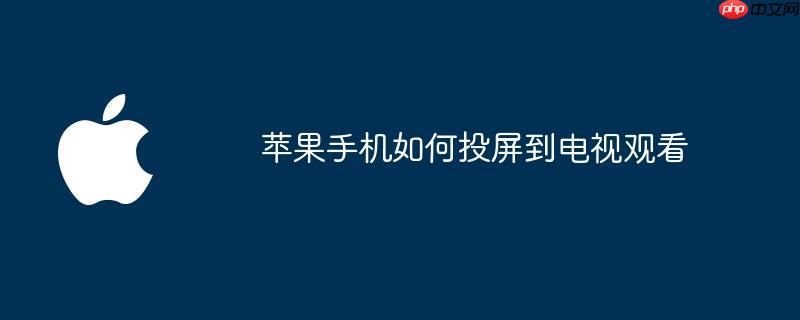 苹果手机如何投屏到电视观看