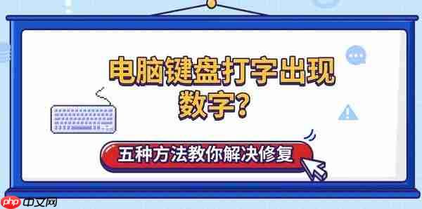 电脑键盘打字出现数字？五种方法教你解决修复