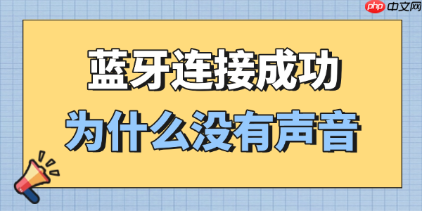 蓝牙连接成功为什么没有声音 可能是这几个问题
