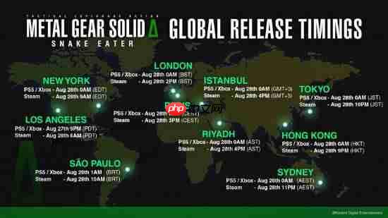 《合金装备3RE》解锁时间公布!主机版28日零点开玩