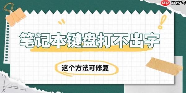笔记本键盘打不出字怎么回事 这个方法可修复