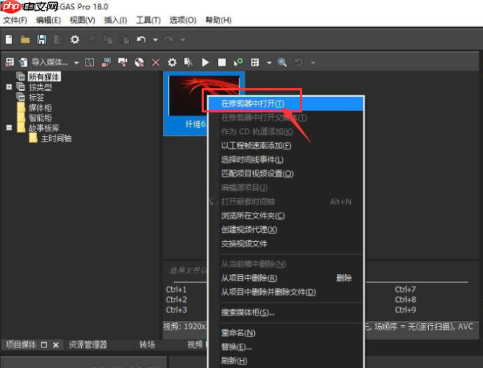 vegas pro怎么创建子剪辑