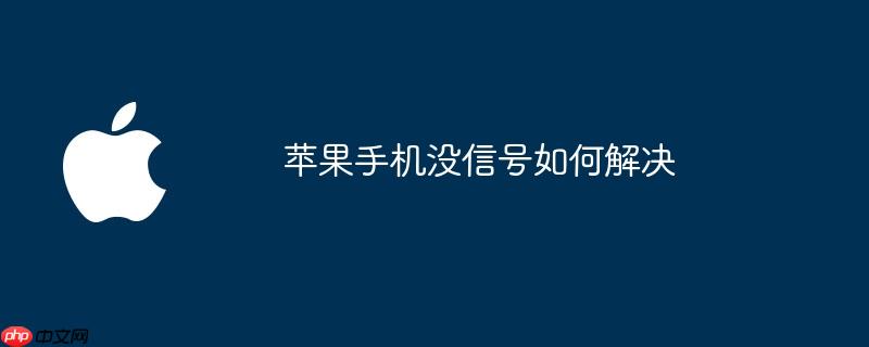 苹果手机没信号如何解决
