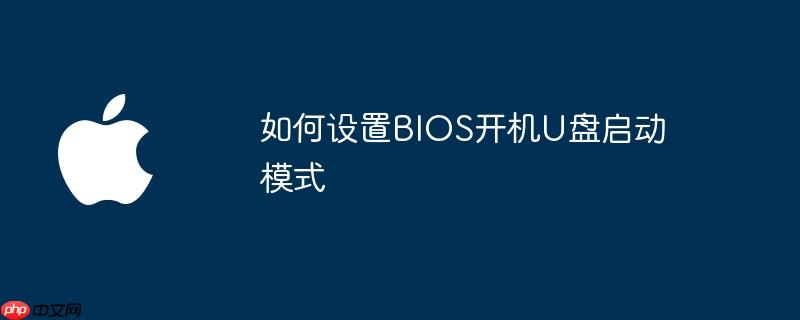 如何设置bios开机u盘启动模式