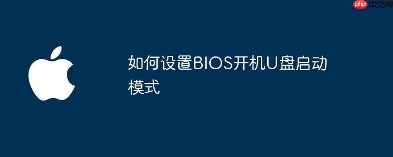 如何设置BIOS开机U盘启动模式