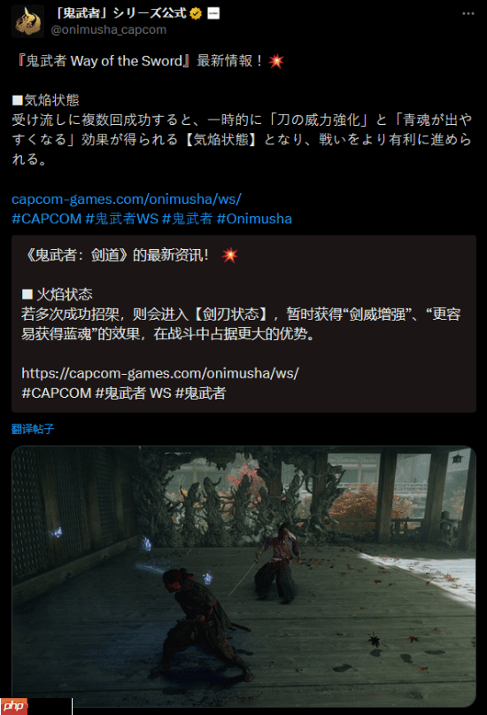 《鬼武者:剑之道》新情报:多次成功格挡可以增强武器!