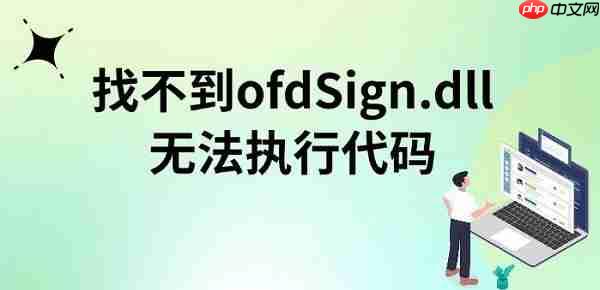 找不到ofdSign.dll无法执行代码 解决方法指南