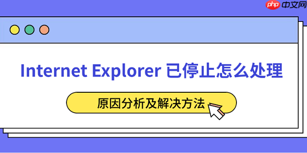 Internet Explorer 已停止怎么处理 原因分析及解决方法