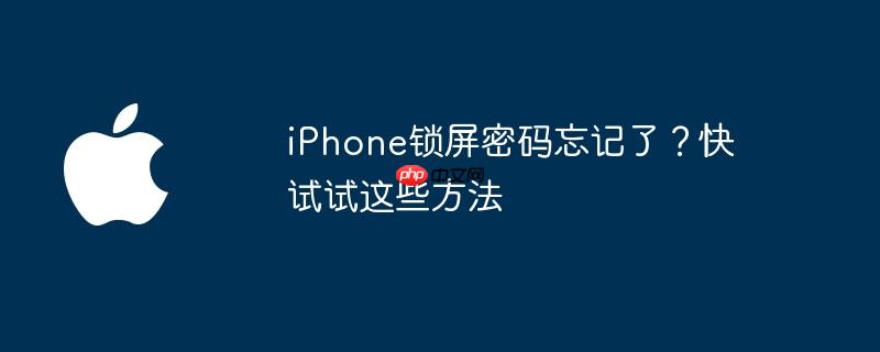 iphone锁屏密码忘记了?快试试这些方法