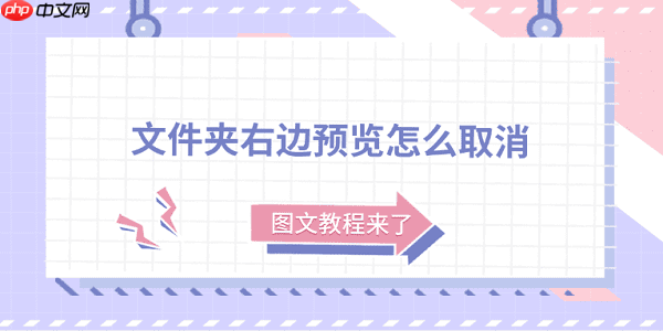 文件夹右边预览怎么取消?图文教程来了