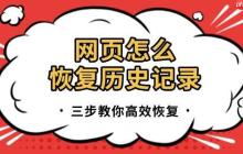 网页怎么恢复历史记录 三步教你高效恢复！
