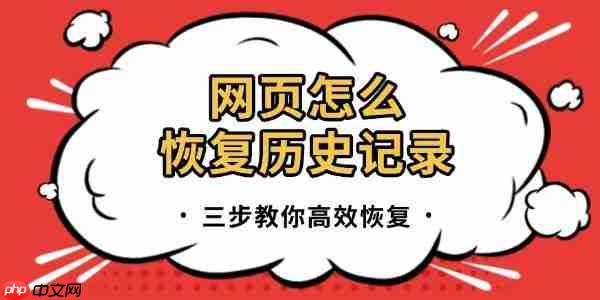 网页怎么恢复历史记录 三步教你高效恢复!
