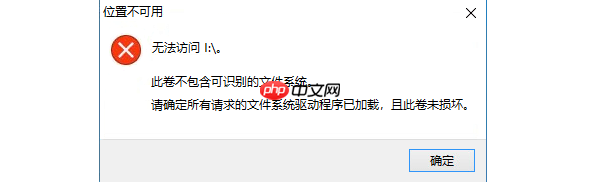 电脑提示“此卷不包含可识别的文件系统”的原因及解决方案