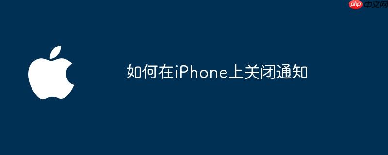 如何在iPhone上关闭通知
