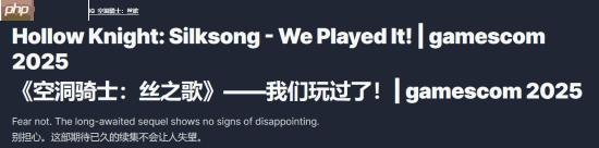 IGN《丝之歌》试玩报告:酣畅淋漓 毫不失望!