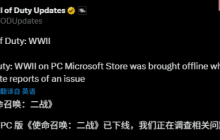 《使命召唤14：二战》重回商店！曾因黑客漏洞紧急下架