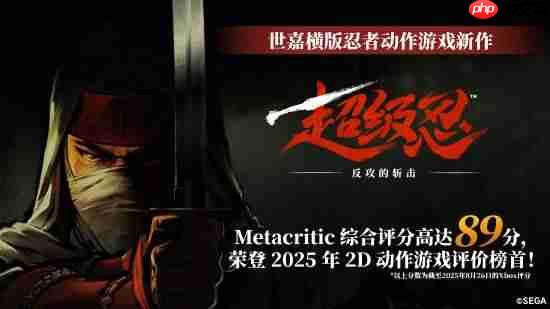《超级忍 反攻的斩击》新作M站媒体均分89：2025年2D动作游戏最高分!