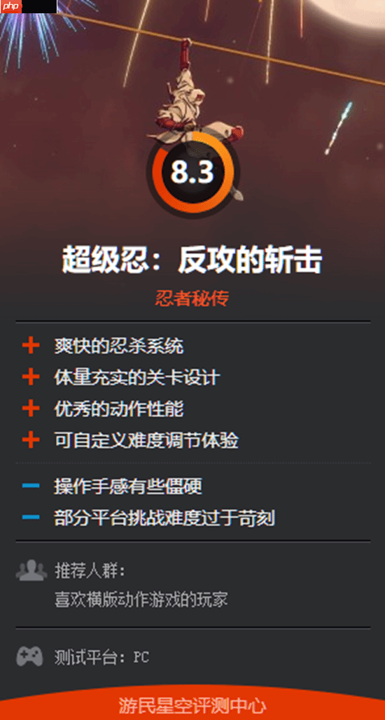 《超级忍 反攻的斩击》新作M站媒体均分89：2025年2D动作游戏最高分!