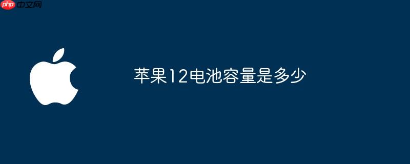 苹果12电池容量是多少
