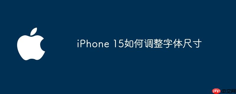 iphone 15如何调整字体尺寸