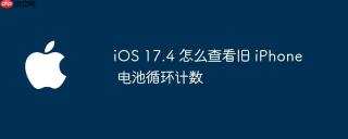 iOS 17.4 怎么查看旧 iPhone 电池循环计数