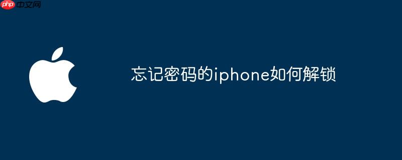忘记密码的iphone如何解锁
