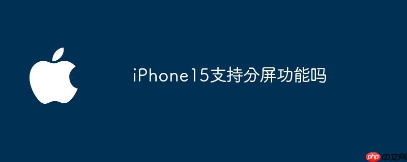 iphone15支持分屏功能吗