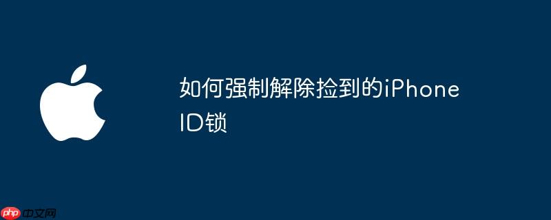 如何强制解除捡到的iphone id锁
